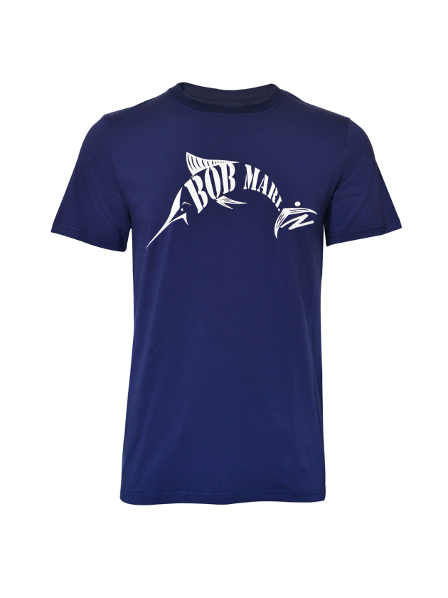 Bob Marlin T-Shirt Logo Blue